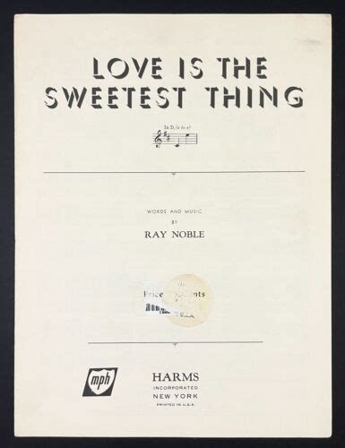 Love Is The Sweetest Thing 1932 Vintage Sheet Music Piano Vocal Guitar