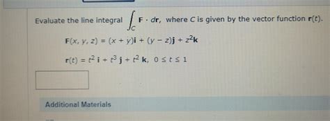 Solved Evaluate The Line Integral C F Dr Where C Is Chegg