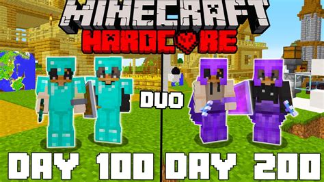 We Survived 200 Days In Hardcore Minecraft Duo Minecraft Hardcore 100