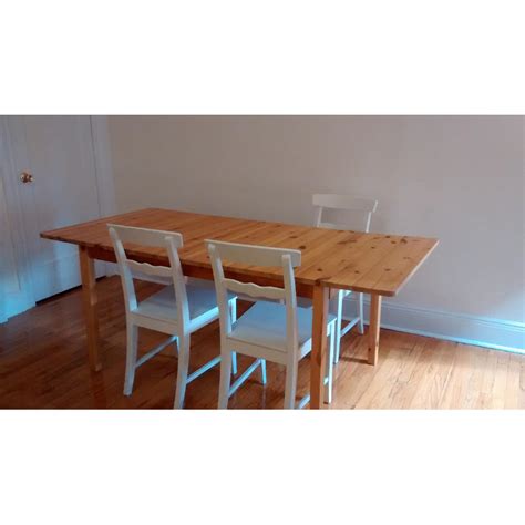 Ikea Svalbo Pine Extendable Dining Table Aptdeco