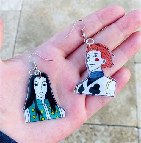 Hisoka And Illumi Hunterxhunter Earrings Funky Jewelry Anime Jewelry