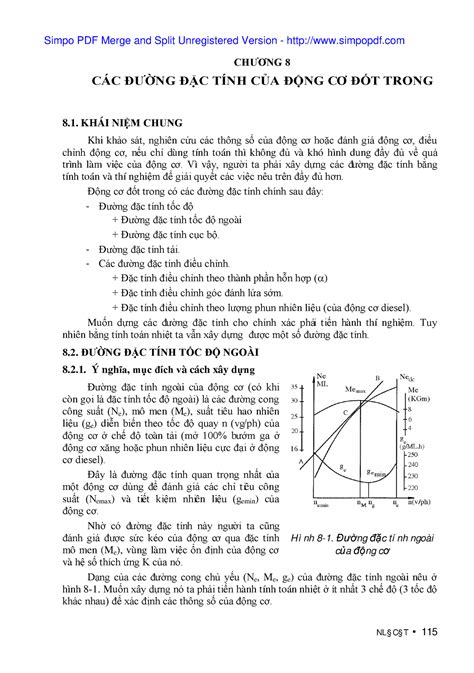 Xây dựng đường đặc tính động cơ NL C T 115 CHƯƠNG 8 CÁC ĐƯỜNG ĐẶC
