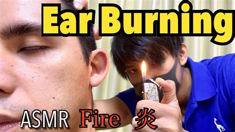 【asmr】ear Burn For Relaxing Fire Shaving Ear Massage Including Head