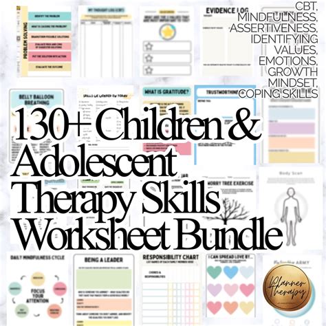 Therapy Worksheets 200 Psychotherapy Pdf Worksheets For Children And