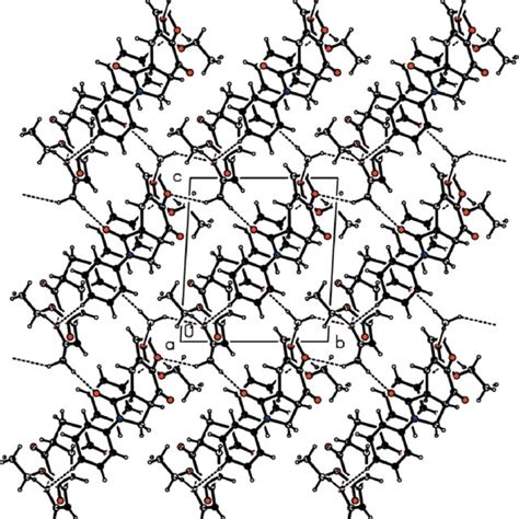 A View Of The Intermolecular C H O Interactions In The Crystal