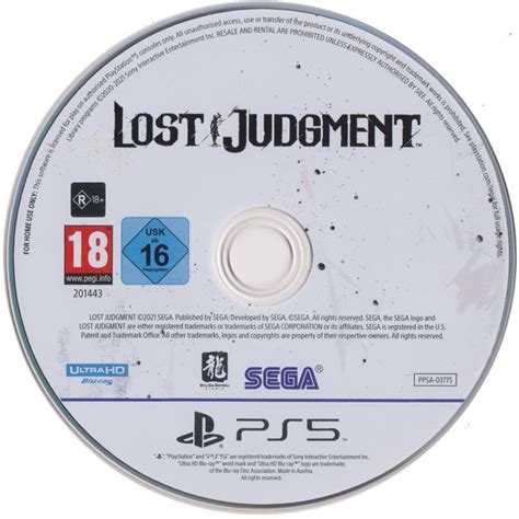 Lost Judgment Cover Or Packaging Material Mobygames