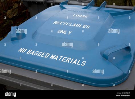 Recycle Bin Domestic Sorted Waste Stock Photo Alamy