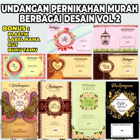 Jual Undangan Blanko Pernikahan Dan Khitan Berbagai Macam Desain Volume