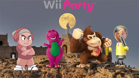 Wii Party Board Game Island Dashie Vs Barney Vs Donkey Kong Vs