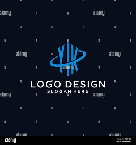 Yk Initial Monogram Logo With Hexagonal Shape And Swoosh Design Ideas