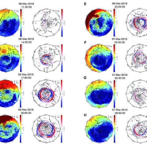 Polar View Of The Northern Hemisphere TEC SuperDARN Convection And