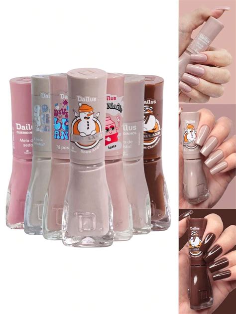 Dailus Chocolate Nude Kit Esmaltes Tons Claros Shein Brasil