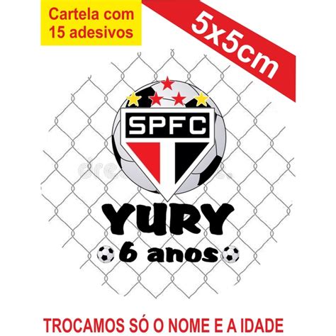 Cartelas De Adesivos Unidades Futebol S O Paulo Personalizados