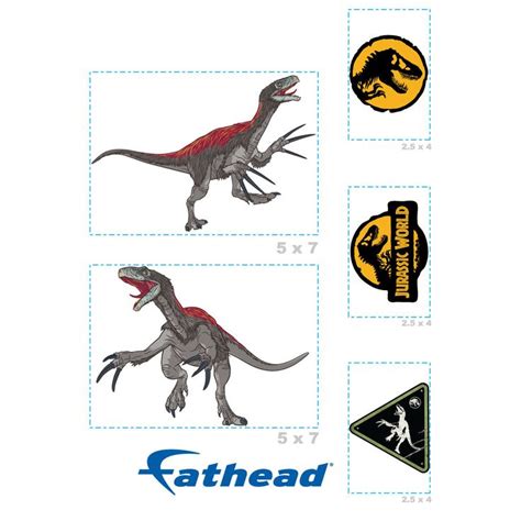 Sheet Of 5 Jurassic World Dominion Therizinosaurus Minis Officiall Jurassic World Nbc