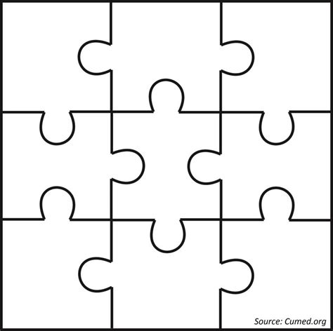 Jigsaw Puzzle Template for Word