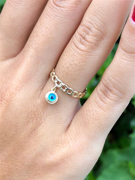 Evil Eye Ring 14K Solid Gold Evil Eye Ring 14K Gold Etsy