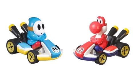 Hot Wheels Mario Kart Blue Shy Guy Y Red Yoshi Cuotas Sin Inter S