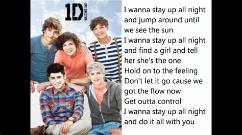 One Direction Up All Night Lyrics On Screen Youtube