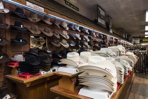 An Array Of Cowboy Hats At The F M Light Sons Western Wear Store