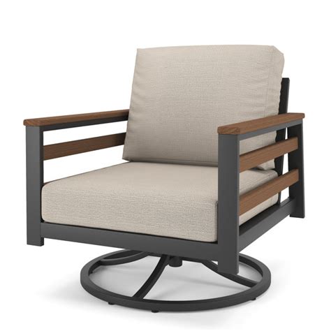 Birch Lane™ Townsend Metal Outdoor Swivel Rocking Chair With Sunbrella Cushion Wayfair