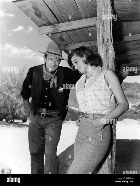 John Wayne Angie Dickinson Rio Bravo 1959 Dirigida Por Howard Hawks