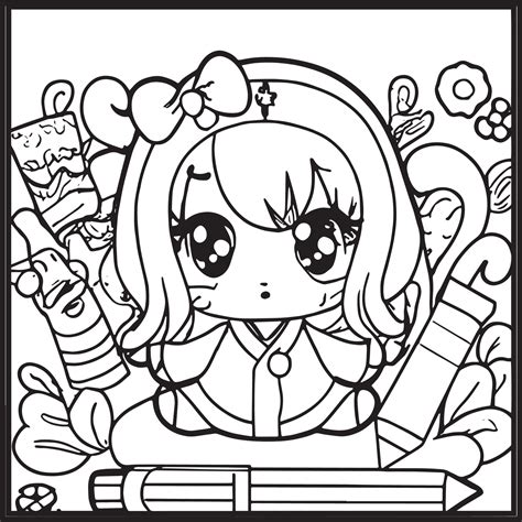 Cute Anime Chibi Coloring Pages