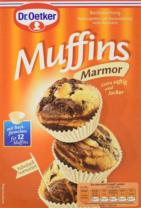 Dr Oetker Marmor Muffins 8er Pack 8 X 320 G Amazon De