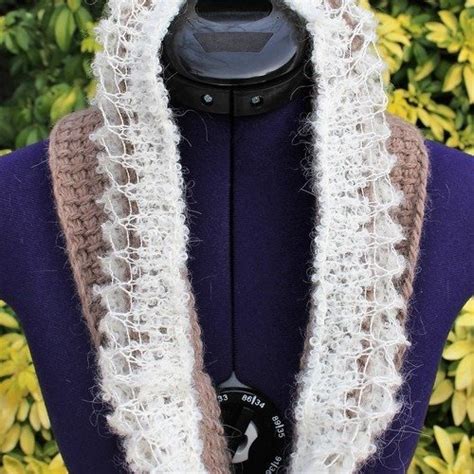 Écharpe tube snood tour de cou tricot col amovible en laine foulard