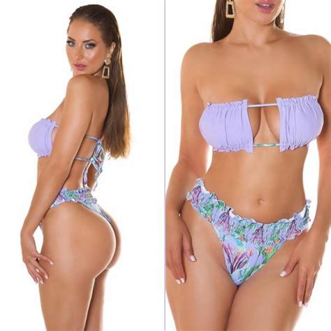 Comprar Bikini Estampado Floral Lila Bikinis Moda