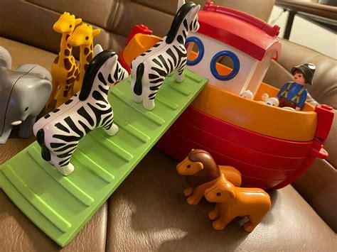 Playmobil Noahs Ark 6765 Boat Animals Elephant Zebra Giraffe 123 My