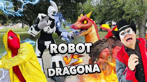 El Robot Vs Lola La Dragona Manito Y Maskarin Robot Se Enfrenta A