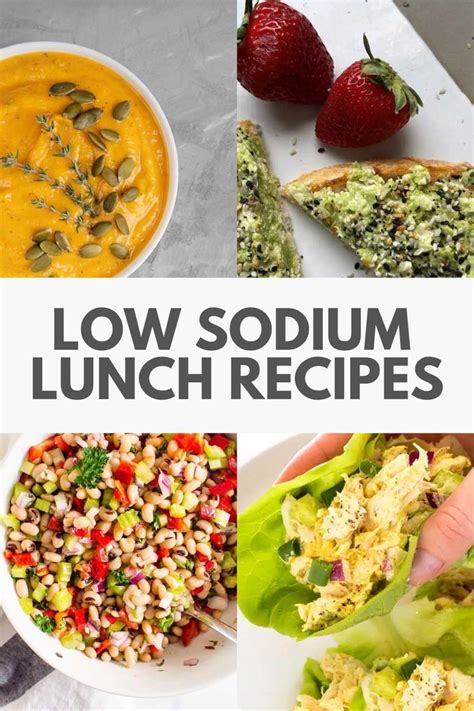 Pictured Is Four Low Sodium Lunch Recipes Including Soup Avocado Tofu