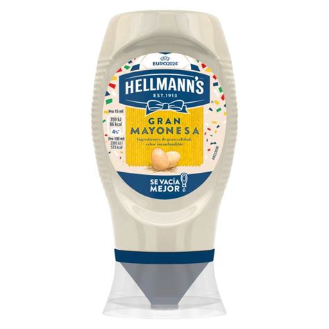 MAYONESA BOCABAJO 250ML HELLMANS Supermercados Plaza