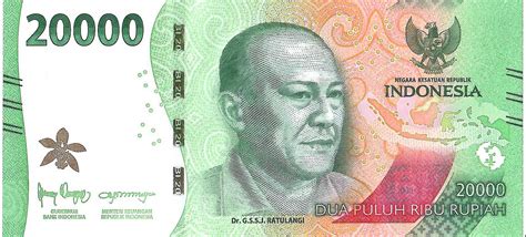 Indonesia 20000 Rupiah Banknote 2022 P 166 Unc Ac