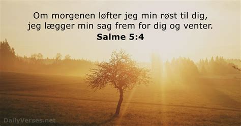 Den 11 Oktober 2020 Dagens Bibelvers Salme 5 4 DailyVerses Net