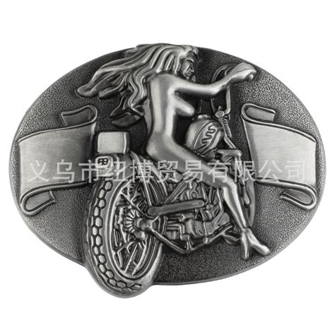 Sexy Knight Belt Buckle Naked Girl Harley Motorcycle Western Style