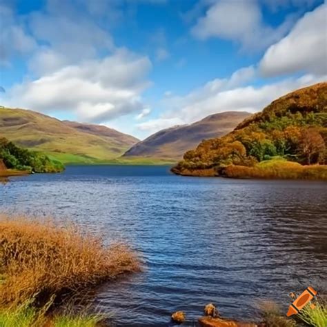 View Of Loch Lochy With The Grey Corries In The Background On Craiyon