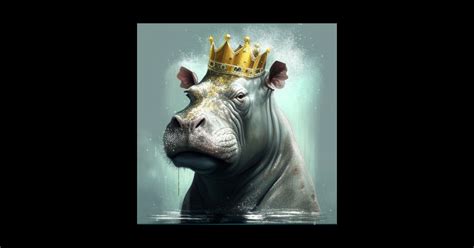 The Hippo King Hippopotamus Magnet Teepublic