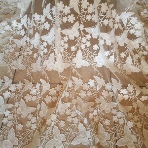 Yard Super High Quality Off White D Butterfly Lace Etsy