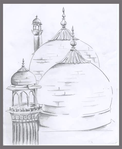 Mosque Pencil Drawings