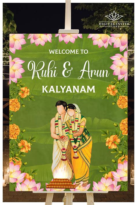 Buy Welcome Tamil Wedding Signs As South Indian Wedding Signs South