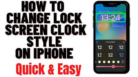 HOW TO CHANGE LOCK SCREEN CLOCK STYLE ON IPHONE YouTube