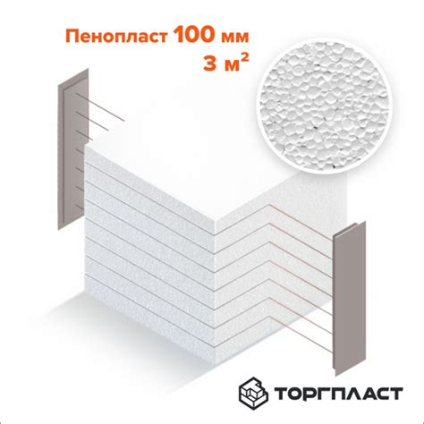 Пенопласт 100 мм 3м2 для СТЕН КРЫШИ ПОЛА ППС 10 лист для утепления ...