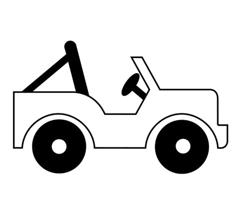 Black & White Jeep Clip Art at Clker.com - vector clip art online, royalty free & public domain