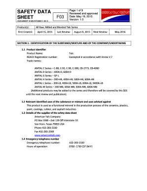 Fillable Online SAFETY DATA Page 1 Of 9 SHEET Advance Plastics Inc