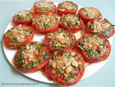 Tomates à la provençale végétalien vegan France végétalienne