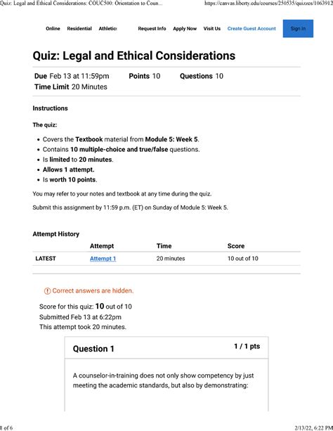 Quiz Legal And Ethical Considerations Studocu