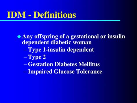 Ppt Infant Of The Diabetic Mother Powerpoint Presentation Free