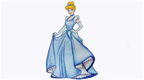 How To Draw Cinderella Step By Step YouTube