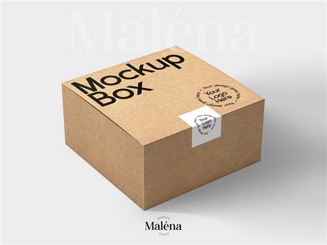 Gift Box Mockup Product Logo Presentation Box Label Design